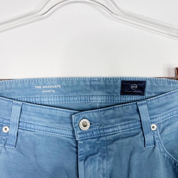 AG Adriano Goldschmied Graduate Tailored Leg Sueded Stretch Pants Blue 36x32 - Picture 5 of 8